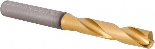 19/64" Solid Carbide Stub Drill Bit, TiN, 140° point - Kennametal 4150247