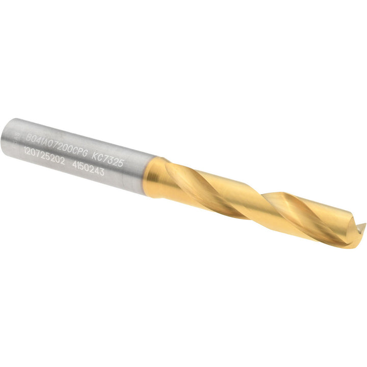 0.2835" Solid Carbide Stub Drill Bit, TiN, 140° point - Kennametal 4150243