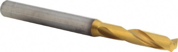 #7 Solid Carbide Stub Drill Bit, TiN, 140° point - Kennametal 4150212