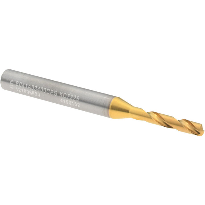 0.1339" Solid Carbide Screw Machine Drill Bit, TiN, 140° point - Kennametal 4150162