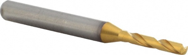 0.1299" Solid Carbide Screw Machine Drill Bit, TiN, 140° point - Kennametal 4150161