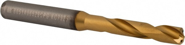 Letter F Solid Carbide Stub Drill Bit, TiN, 140° point - Kennametal 4151155