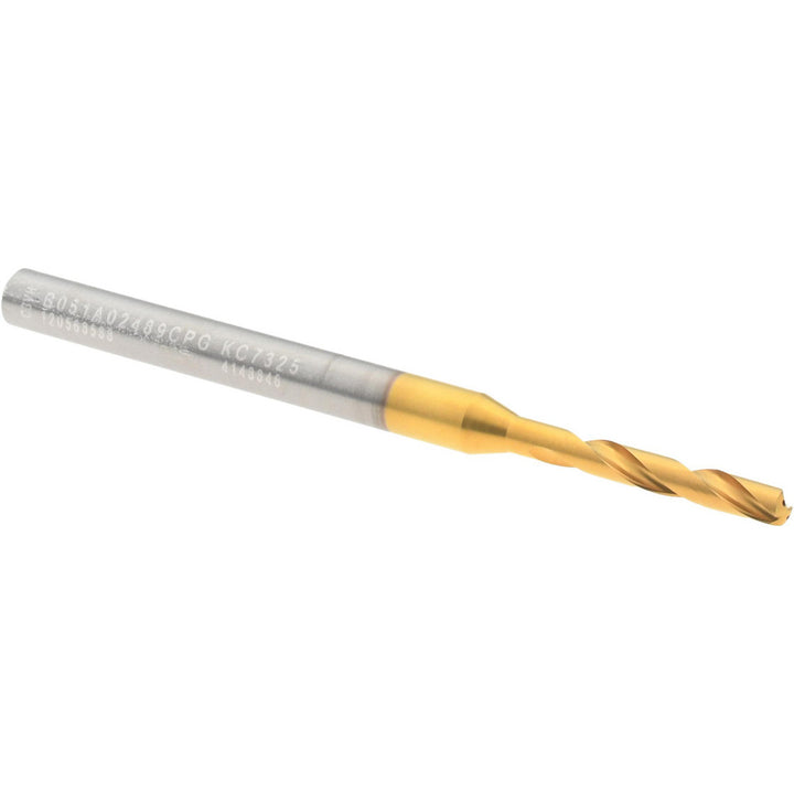 #40 Solid Carbide Stub Drill Bit, TiN, 140° point - Kennametal 4148846
