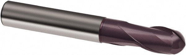 1/4" 2-Flute Solid Carbide Ball End Mill, FIREX - Guhring 9031010031700
