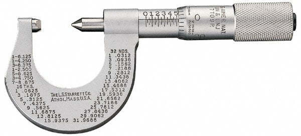Micrometer, 0.00020" accuracy - Starrett 56323