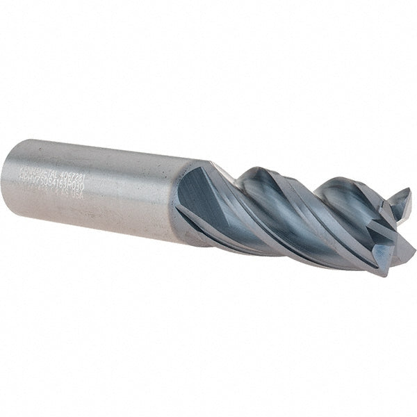 3/4in" 4-Flute Solid Carbide Corner Radius End Mill, AlTiN - Kennametal 4067281