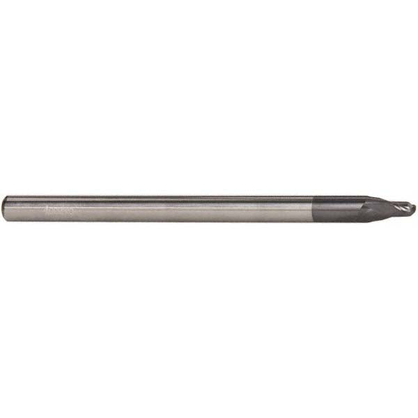 3/16" 2-Flute Solid Carbide Ball End Mill, AlTiN - Accupro 12180953