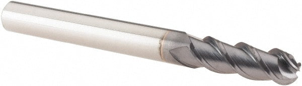 1/4in" 3-Flute Solid Carbide Ball End Mill, AlTiN - Regal Cutting Tools 090222RM