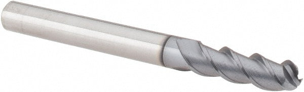 3/16in" 3-Flute Solid Carbide Ball End Mill, AlTiN - Regal Cutting Tools 090221RM