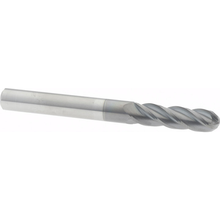 5/16" 4-Flute Solid Carbide Ball End Mill, AlCrN - Supermill 5250942