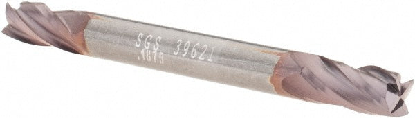 3/16" 4-Flute Solid Carbide Square End Mill, TiCN - SGS 39621