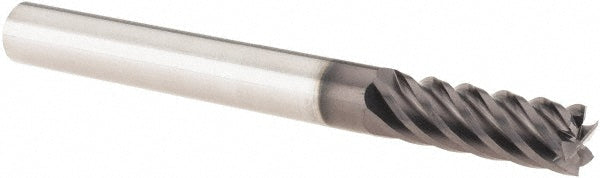 1/4" 6-Flute Solid Carbide Square End Mill, TiN - SGS 35100