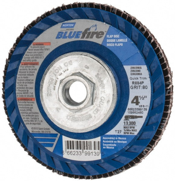 4-1/2" 80-Grit Zirconia Alumina Disc - Norton 66623399139