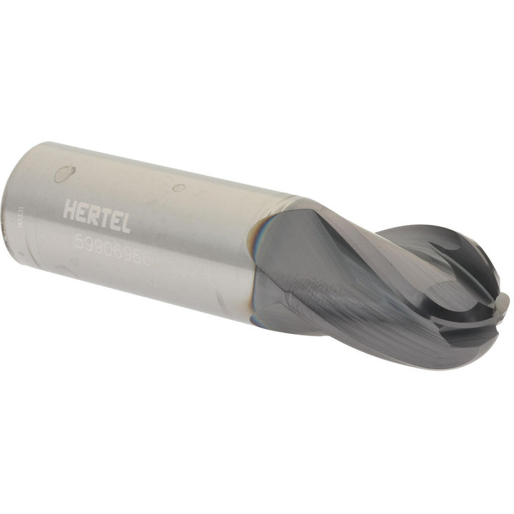 3/4" 4-Flute Solid Carbide Ball End Mill, AlTiN - Hertel EM99924539