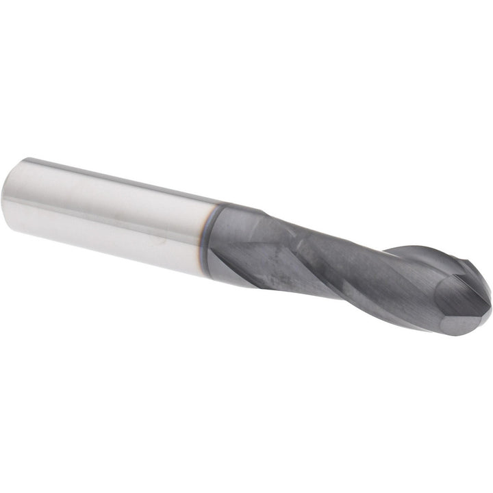 3/8" 2-Flute Solid Carbide Ball End Mill, AlTiN - Hertel EM99924557