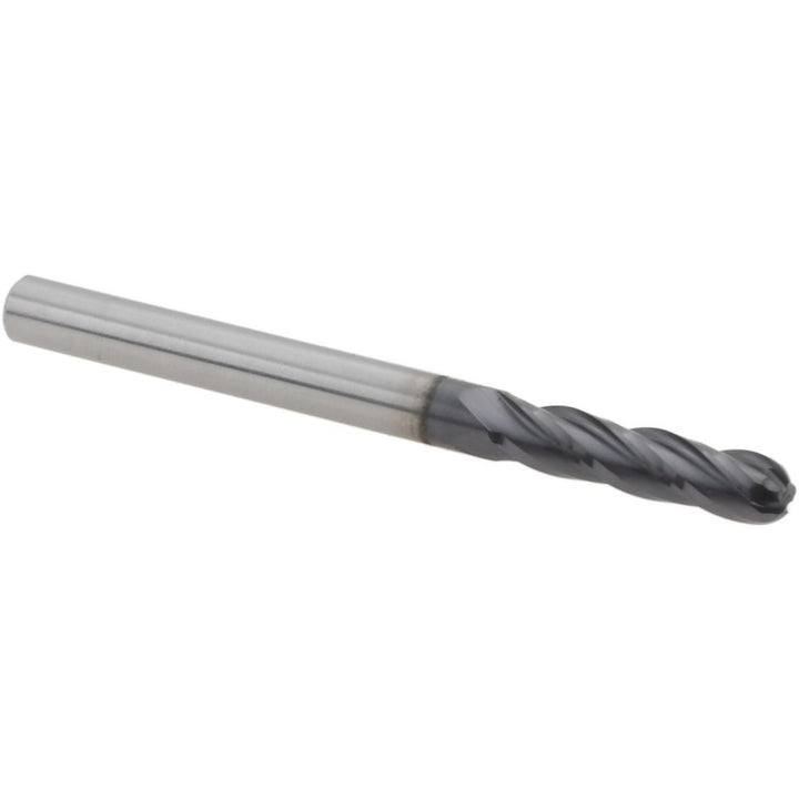 1/8" 4-Flute Solid Carbide Ball End Mill, AlTiN - Hertel EM250008