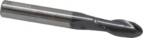 5/16" 2-Flute Solid Carbide Ball End Mill, AlTiN - Hertel EM249020