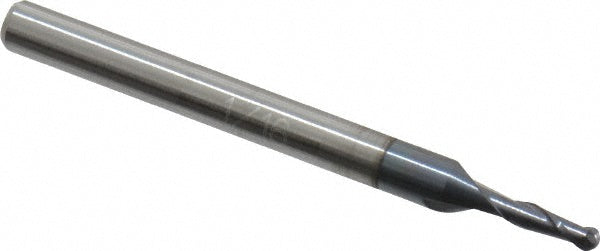 1/16" 2-Flute Solid Carbide Ball End Mill, AlTiN - Hertel EM99924478