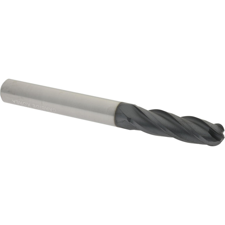 5/16" 4-Flute Solid Carbide Ball End Mill, AlTiN - Hertel EM060020