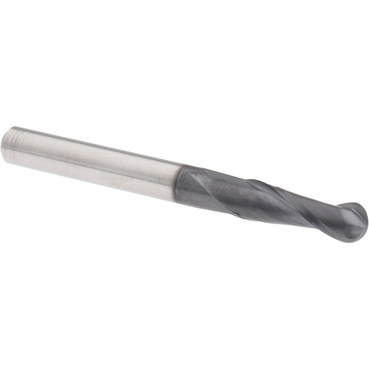 1/4" 2-Flute Solid Carbide Ball End Mill, AlTiN - Hertel EM249016