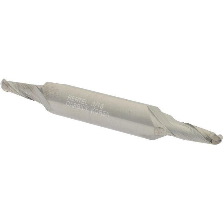 3/16" 2-Flute Solid Carbide Ball End Mill - Hertel E599924393