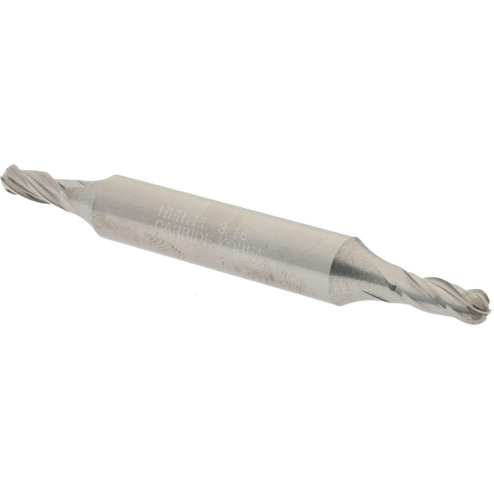 3/16" 4-Flute Solid Carbide Ball End Mill - Hertel E599924417
