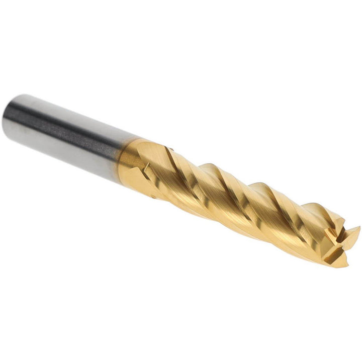 7/16" 4-Flute Solid Carbide Square End Mill, TiN - Hertel 750646