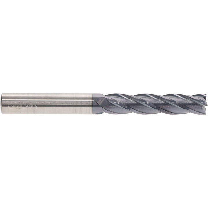 5/8" 4-Flute Solid Carbide Square End Mill, AlTiN - Hertel 750296