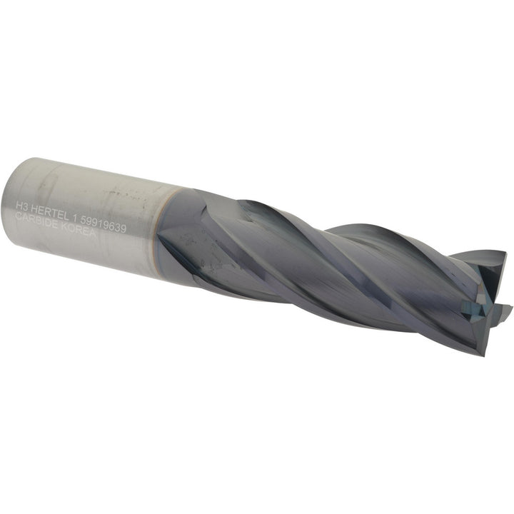 1" 4-Flute Solid Carbide Square End Mill, AlTiN - Hertel 750327