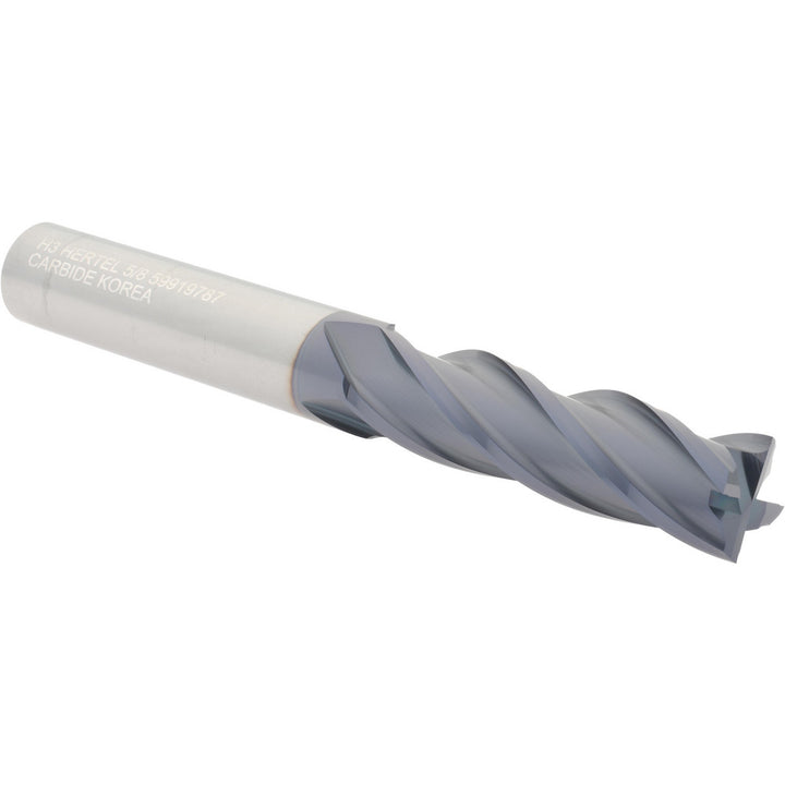 5/8" 4-Flute Solid Carbide Square End Mill, AlTiN - Hertel 750251