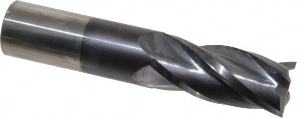 1" 4-Flute Solid Carbide Square End Mill, AlTiN - Hertel 750475