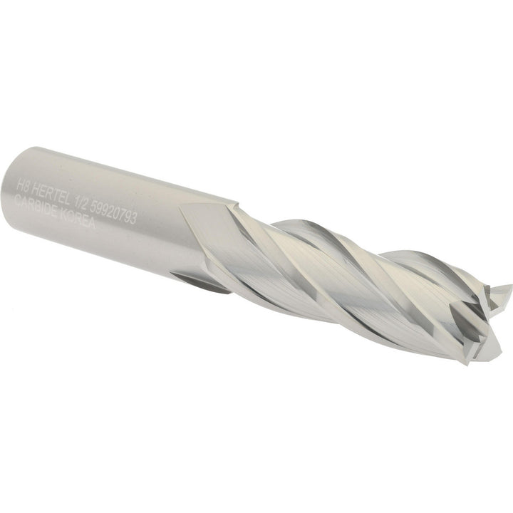 1/2" 4-Flute Solid Carbide Square End Mill - Hertel 15071287