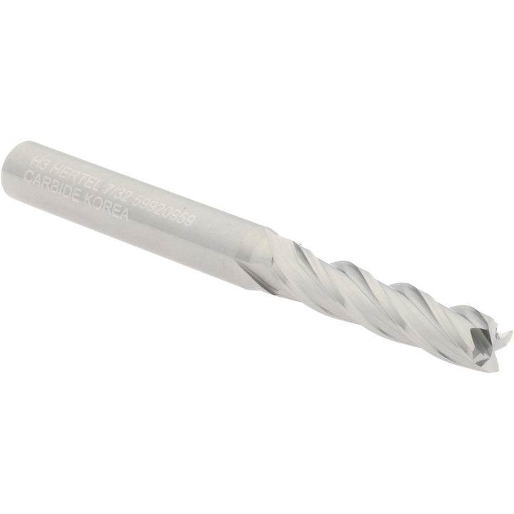 7/32" 4-Flute Solid Carbide Square End Mill - Hertel 750481