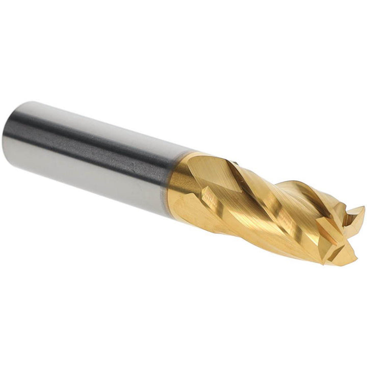 1/2" 4-Flute Solid Carbide Square End Mill, TiN - Hertel 750913