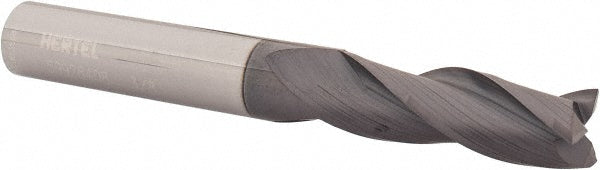 3/8" 3-Flute Solid Carbide Square End Mill, AlTiN - Hertel 750650