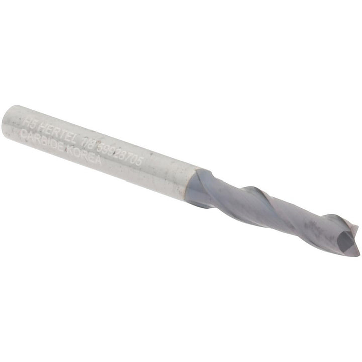 1/8" 2-Flute Solid Carbide Square End Mill, AlTiN - Hertel 750393