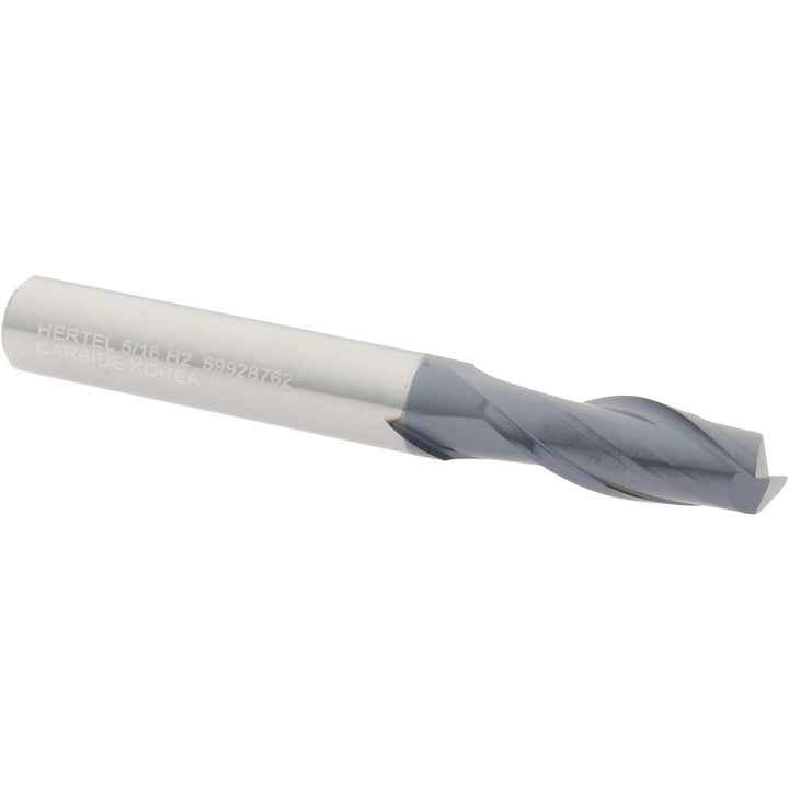 5/16" 2-Flute Solid Carbide Square End Mill, AlTiN - Hertel 750401