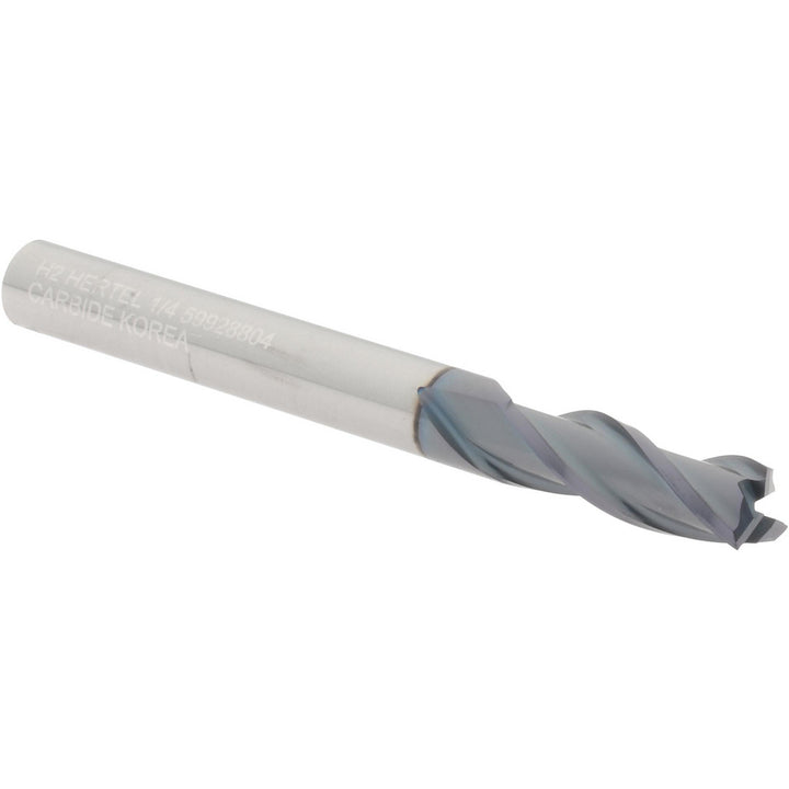 1/4" 3-Flute Solid Carbide Square End Mill, AlTiN - Hertel 750461