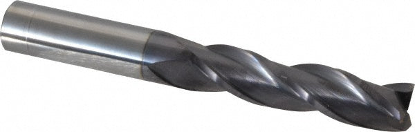 1/2" 3-Flute Solid Carbide Square End Mill, AlTiN - Hertel 750529
