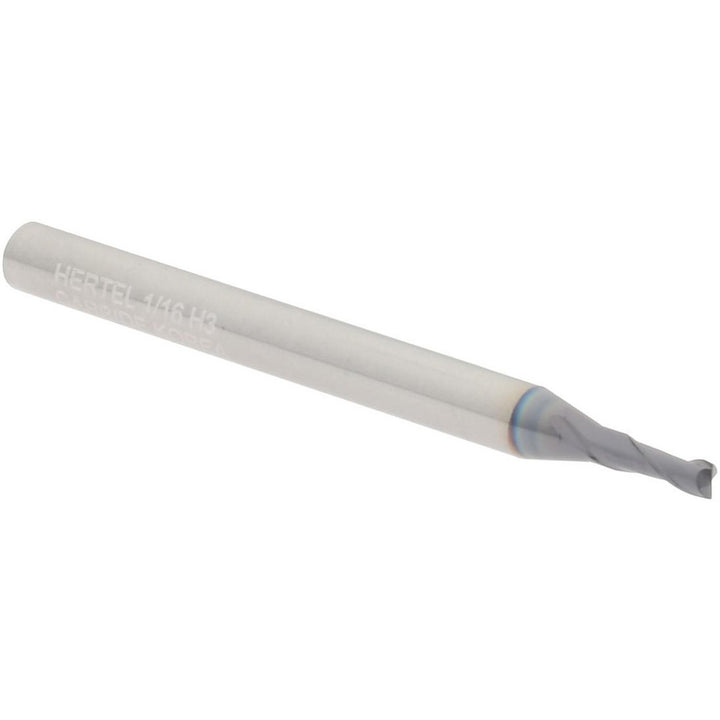 1/16" 2-Flute Solid Carbide Square End Mill, AlTiN - Hertel 750602