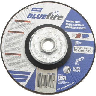 5 x 1/4" 24-Grit Zirconia Alumina Grinding & Cutoff Wheel - Norton 66252843217