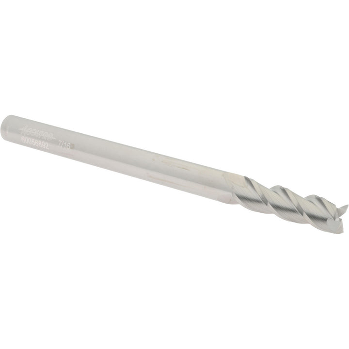 7/16" 3-Flute Solid Carbide Square End Mill - Accupro 12182310