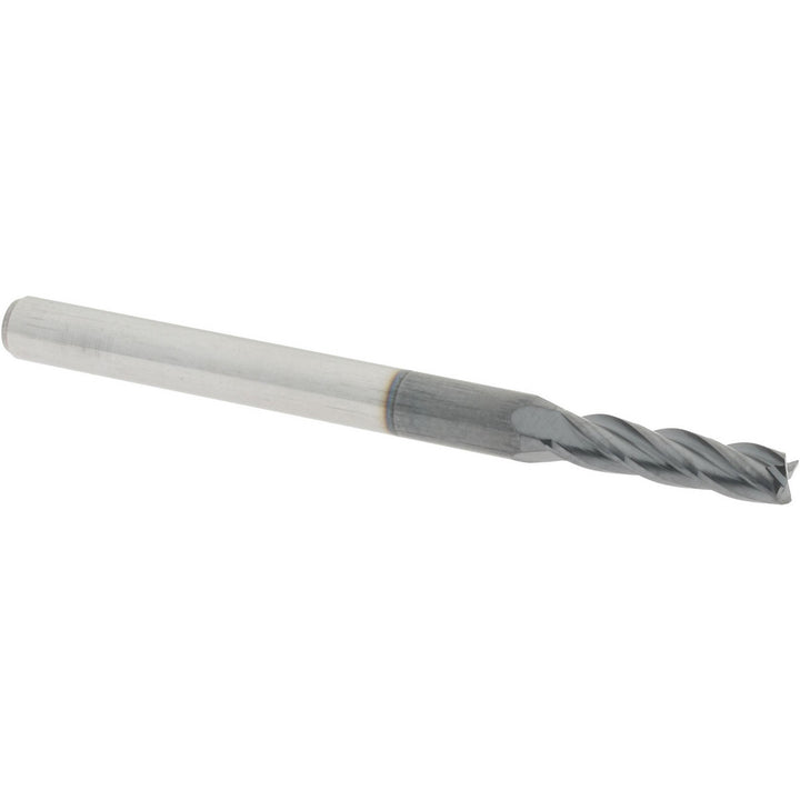 0.0984" 4-Flute Solid Carbide Square End Mill, AlTiN - Accupro 12182345