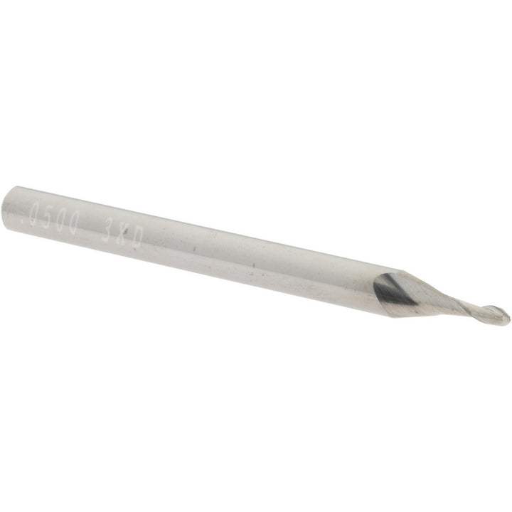 0.0500" 2-Flute Solid Carbide Ball End Mill - SGS 00856
