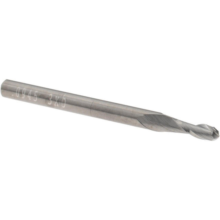 3/32" 2-Flute Solid Carbide Ball End Mill - SGS 01963