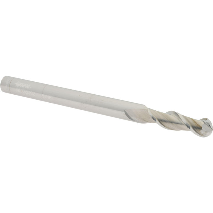 5/16" 2-Flute Solid Carbide Ball End Mill - Accupro 12184283