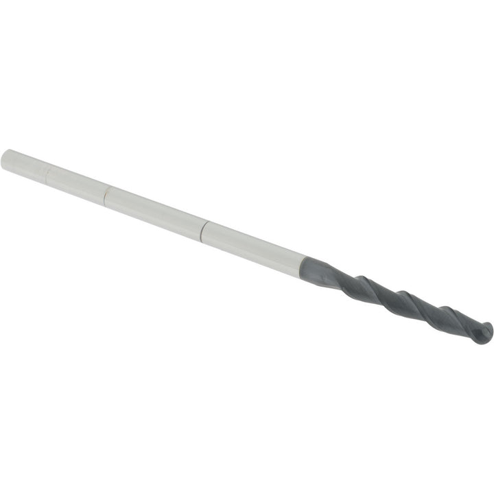 1/4" 2-Flute Solid Carbide Ball End Mill, AlTiN - Accupro 12184306