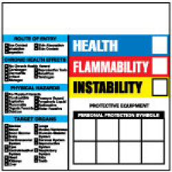 Health - Flammability - Instability Sign - AccuformNMC HM42