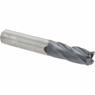 3/8in" 4-Flute Solid Carbide Corner Radius End Mill, AlTiN - SGS 38173