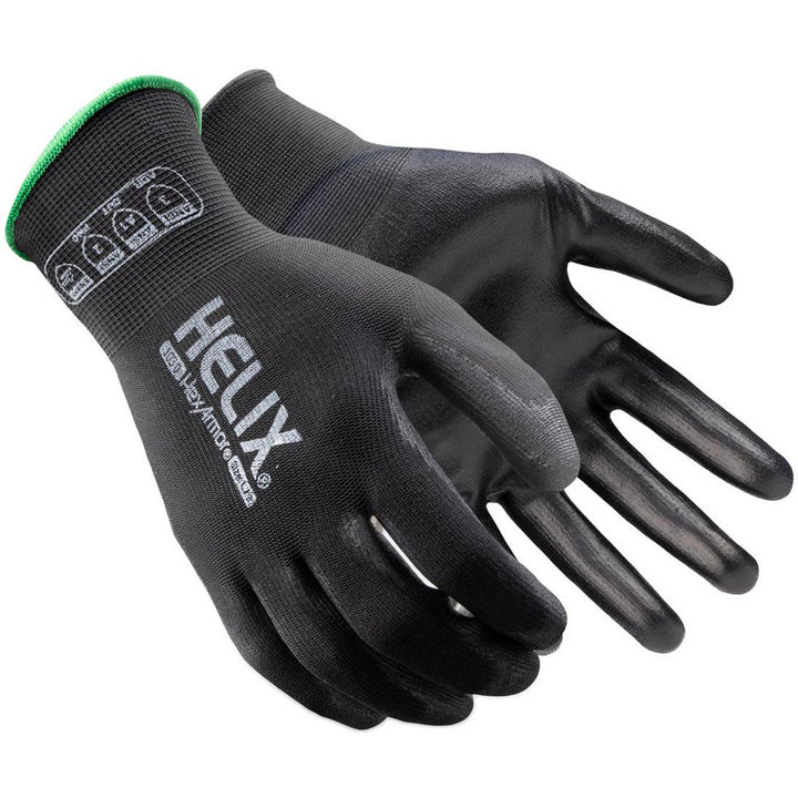 2X-Large Black Polyester; Polyurethane Cut-Resistant; Puncture-Resistant Gloves - HexArmor. 1030-XXL (11)